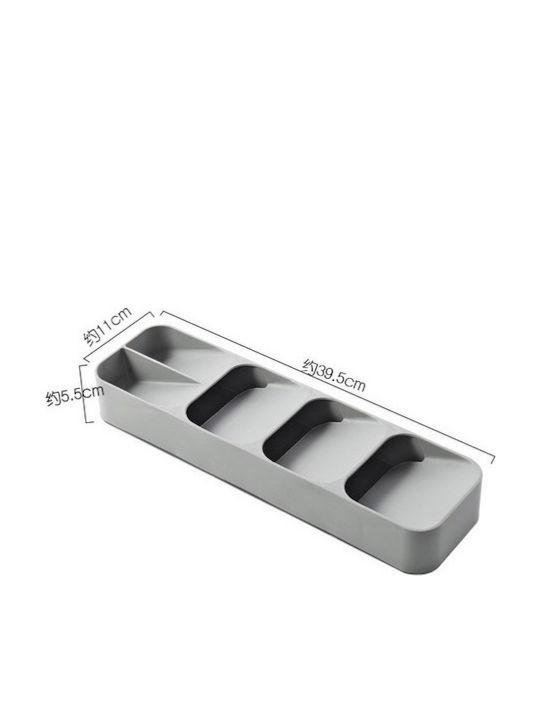 Lalos Plastic Gray Cutlery Drainer 11x39.5x5.5cm