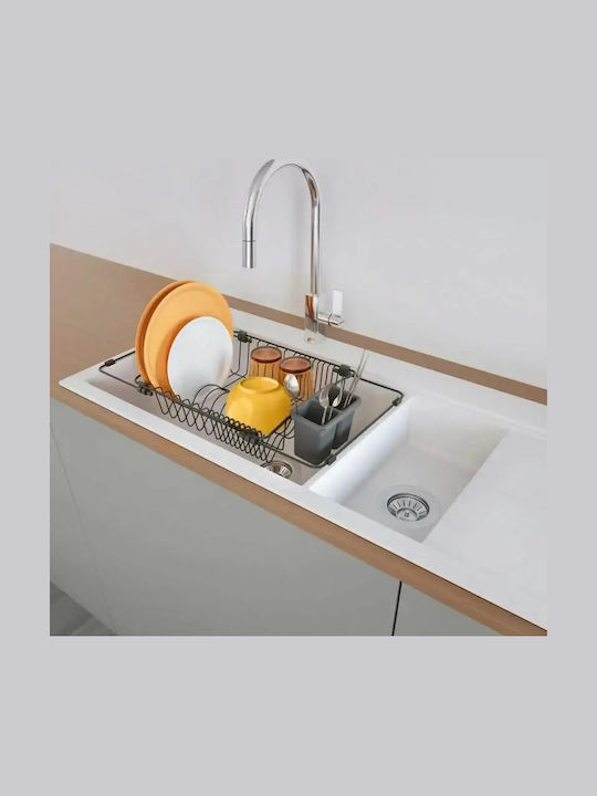 Metaltex Lava Στραγγιστήρι Νεροχύτη Μεταλλικό Μαύρο 59x30cm