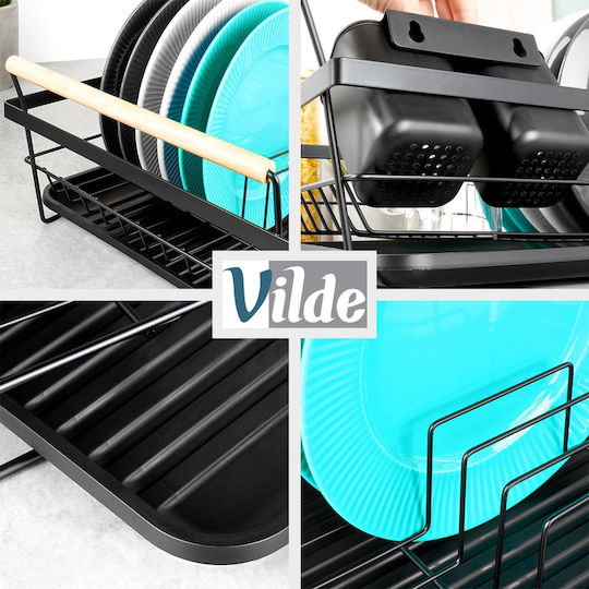 Vilde Metallic Black Sink Strainer 45x33x18cm