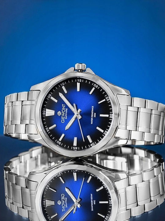Sapphire Men's Watch 40mm Battery Stainless Steel Bracelet Silver Blue GW5160 B3