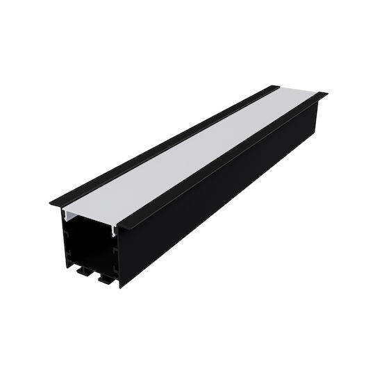 Aca Vylo Încastrat Profil din Aluminiu pentru Bandă LED cu Opal Acoperire 300cm.