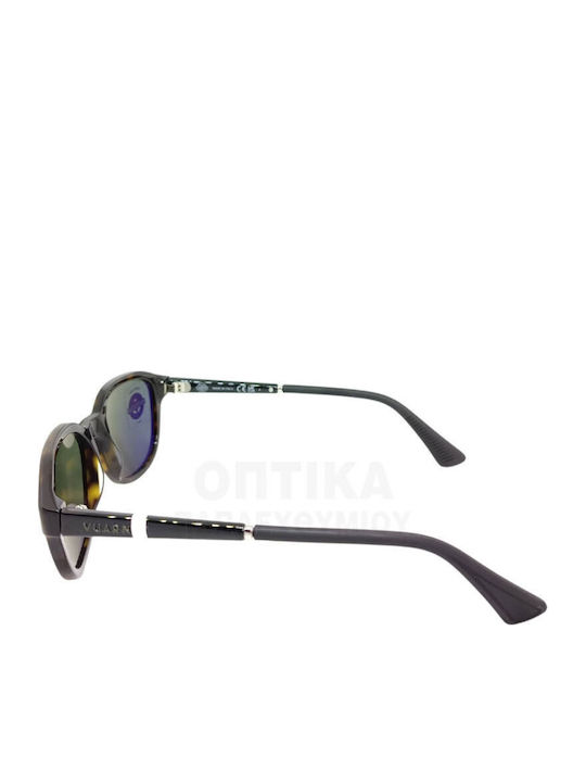 Men's Sunglasses with Horn-Rimmed Frame Pure Grey Polarized