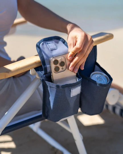 Flamingueo Beach Chair Aluminium Blue Waterproof 73.2x67.3x101.3cm