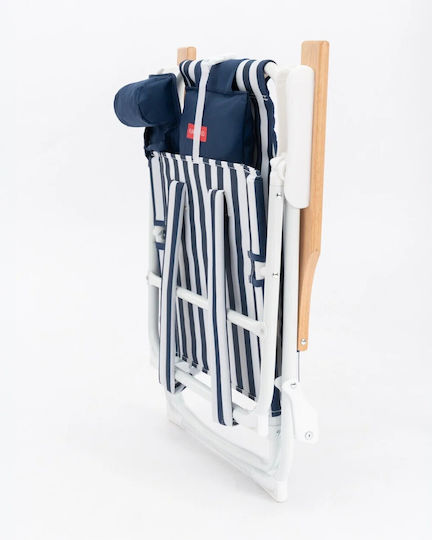 Flamingueo Beach Chair Aluminium Blue Waterproof 64x61x78cm