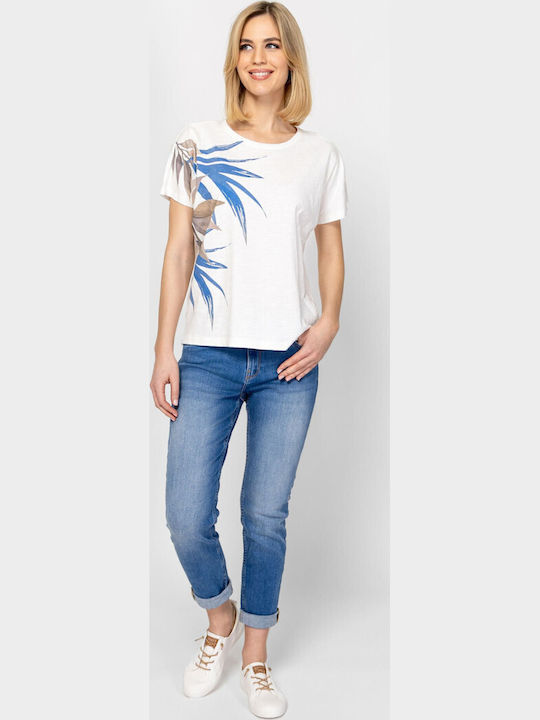 Γυναικεία Μπλούζα Floral Ecru
