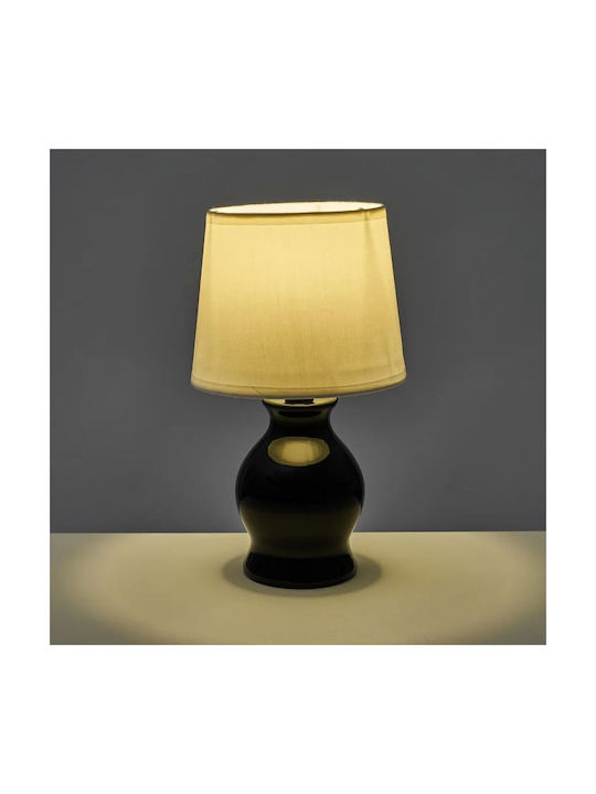 HowHomely Keramik Tischlampe mit Weißem Hut und Basis