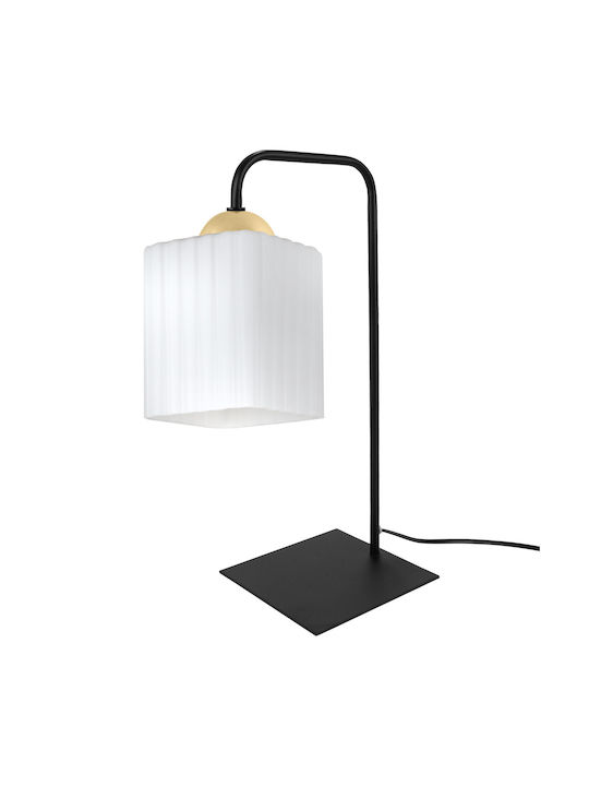 Light Home Lampă de Masă pentru Soclu E27 cu Abajur Negru și Bază