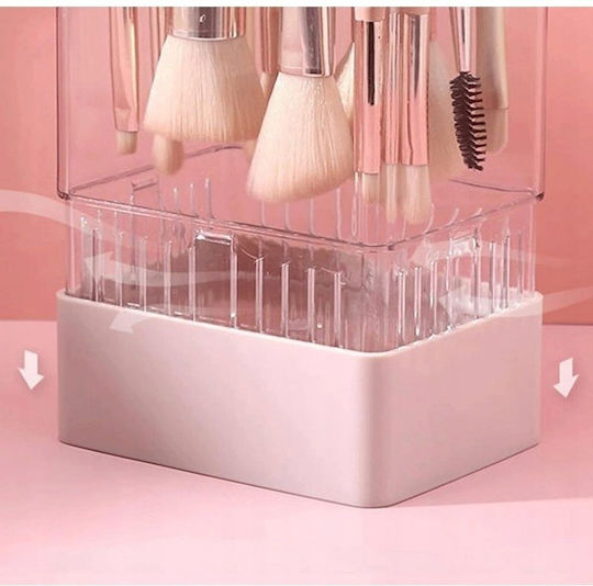 ecarla Make-up Zubehör Aufbewahrungskoffer für Kosmetika Rosa 12 Stück