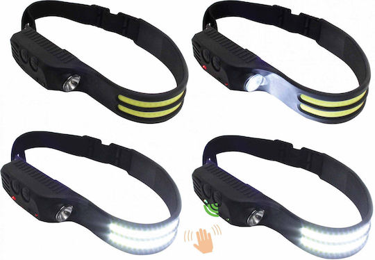Satra Rechargeable LED Head Flashlight IPX4 with Maximum Brightness 350lm