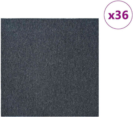 vidaXL Set Plastikböden mit 36 Fliesen M50xP50cm Blau