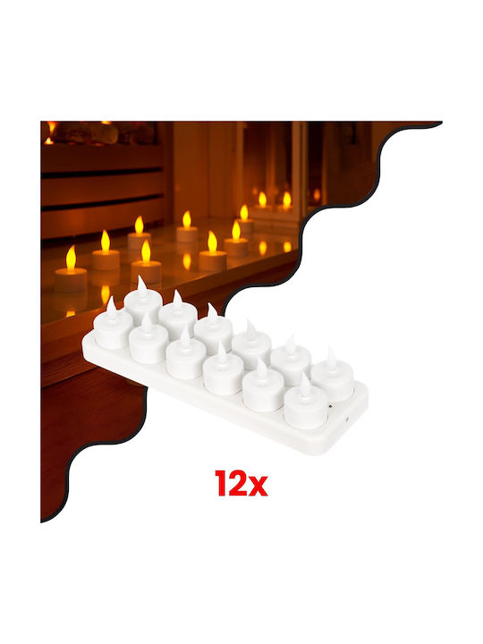 GloboStar Decorative LED Light Warm White 2700K Candle 12pcs 62x33.5x42cm