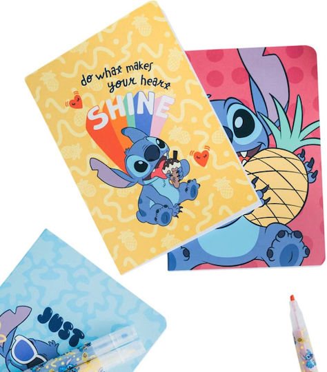 Disney 13-piece School Supply Set Stitch Patterns Tropical Collection Blue