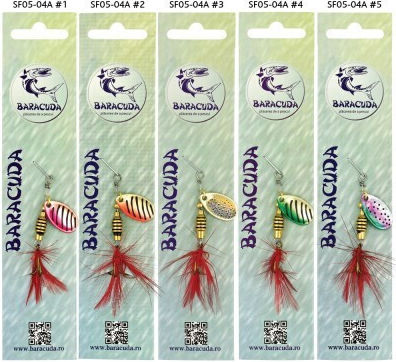Baracuda Изкуствена Примамка Лъжица 3гр Sf05-04 A Комплект 5бр