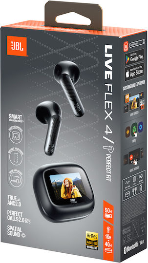 JBL Live Flex 4 Earbud Bluetooth Handsfree Headphones With Sweat Resistance And Charging Case Black