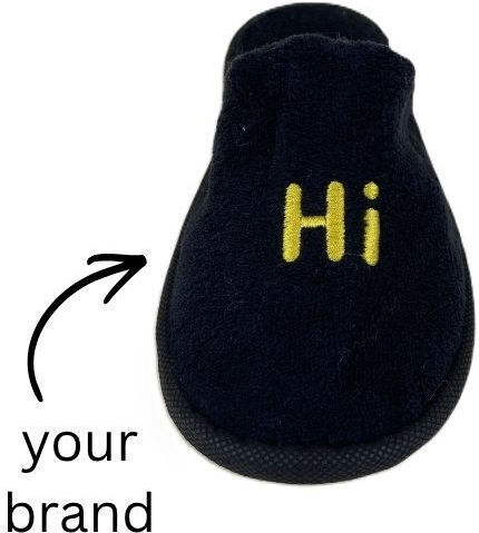Garda Shoes Disposable Terry Slippers 1 Pair with Non-Slip Sole