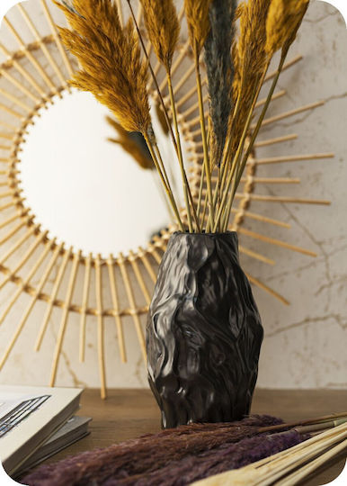 HowHomely Vază Decorativă Ceramică Neagră Y29cm