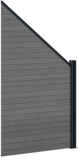 vidaXL Панел Ограда от WPC в Сив Цвят 1.8m x 95cm