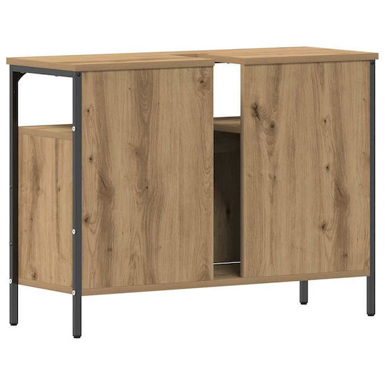 vidaXL Countertop with Sink L80xW30xH60cm Walnut
