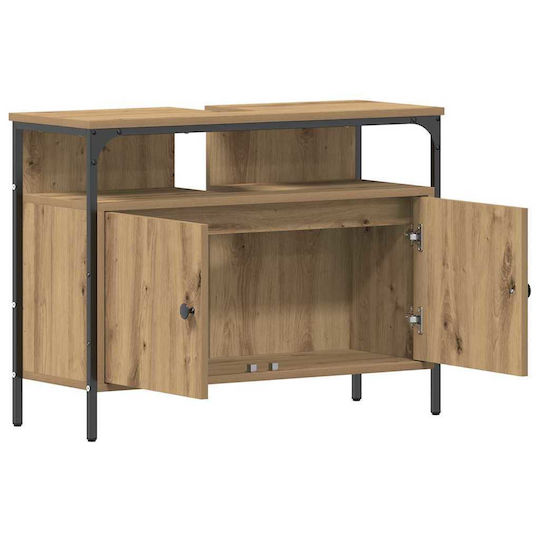 vidaXL Countertop with Sink L80xW30xH60cm Walnut