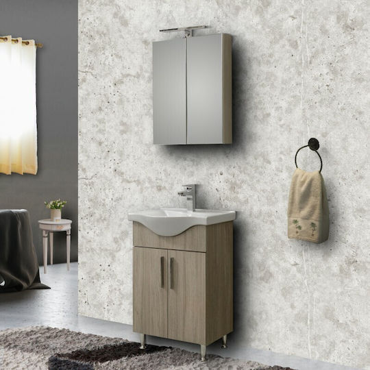 Martin Siena 55 Countertop with Sink & Mirror Melamine L51xW34xH83cm Harmony
