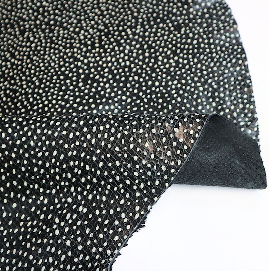 Suede Leather Snake Dot 0.50-0.55m² Black Ssd216