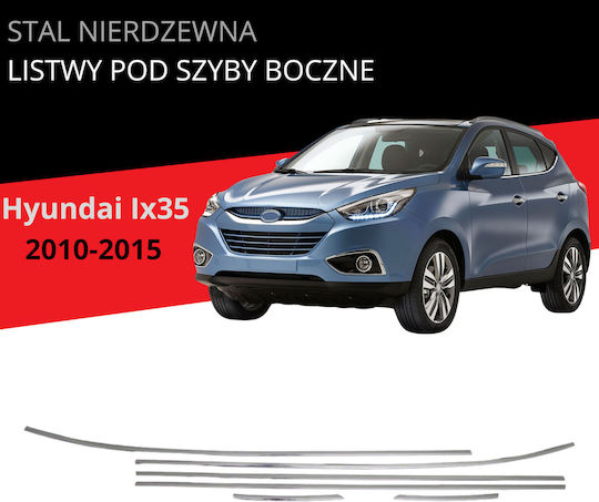 Хромирани Накладки За Страничен Прозорец От Неръждаема Стомана За Hyundai Ix35 Suv 2010-2015