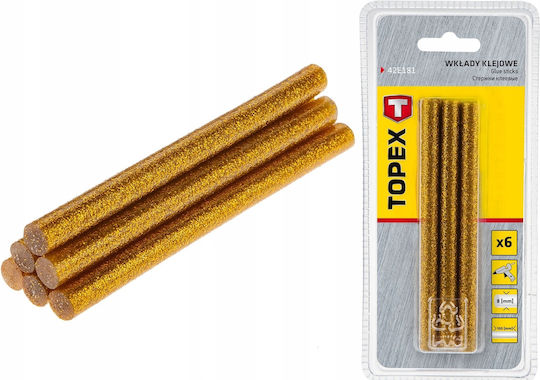 8 Mm Glue Refills Gold Glitter 6 Pcs