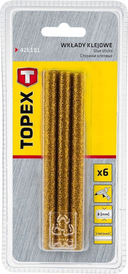 8 Mm Glue Refills Gold Glitter 6 Pcs