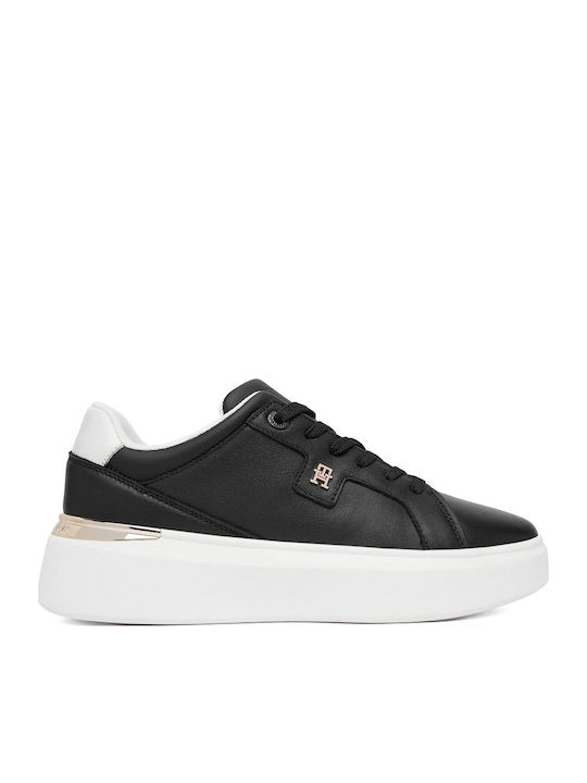 Tommy Hilfiger Flatforms Sneakers Μαύρο