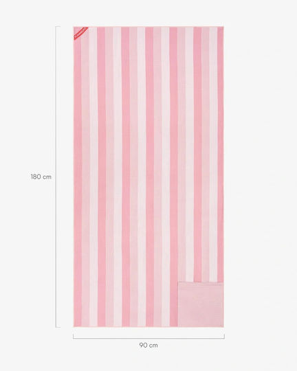 Flamingueo Πετσέτα Microfiber Σώματος 400gr/m² Ροζ 180x90εκ.