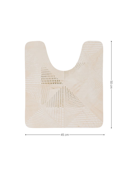 Tendance Covoraș De Baie Pentru Toaletă Bej Marmorat 45x50cm