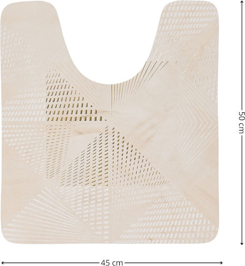 Tendance Πατάκι Μπάνιου Λεκάνης Beige Marble 45x50εκ.
