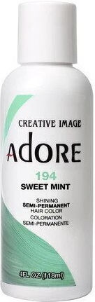 Adore Vopsea Semi-Permanentă Strălucitoare Pentru Păr Sweet Mint 194 Vopsea Temporară Pentru Păr Sweet Mint 194 118ml