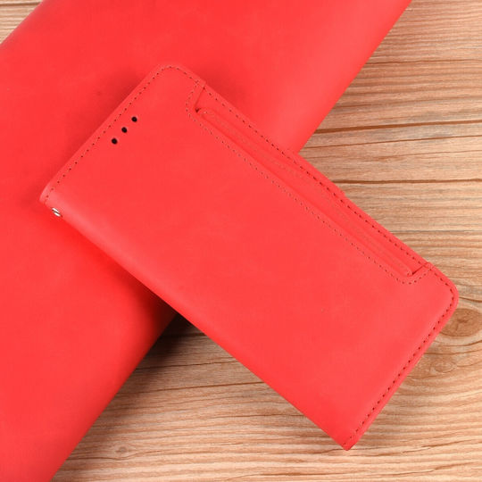 Tel1 TCL 40 NXTPAPER 4G Skin Feel Calf Card Slots Book Case Red