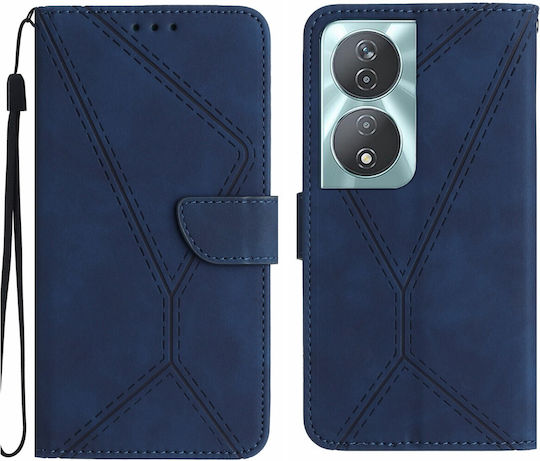 Tel1 Honor X7β 4g X7b 5g Honor 90 Stitching Embossed Θήκη Βιβλίο Blue