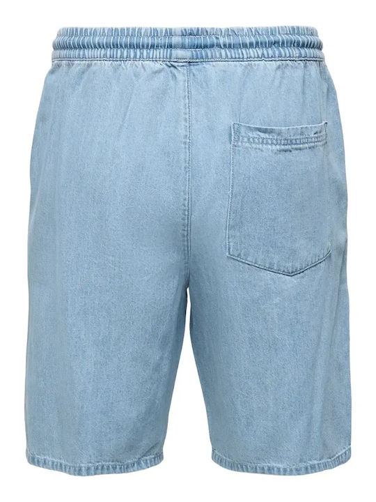 Ανδρική Βερμούδα Τζιν L.t Blue Denim
