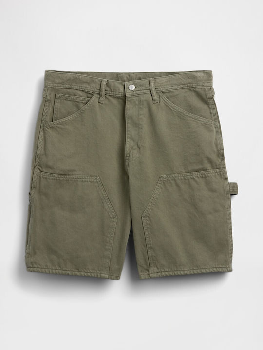 Bermude din Denim Bărbați Croială Lejeră Tweed Green