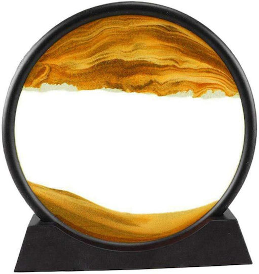 Home Office Tischdekoration Sanduhr Typ Arvada Minimaluxe Glas/3d Sand Schwarz Orange