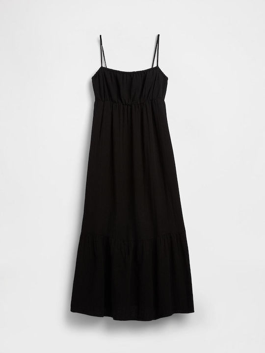 Sommer Maxi Damenkleid mit Rüschen True Black