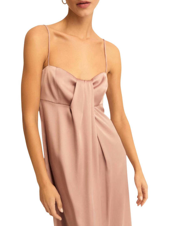 Summer Satin Pink Dress