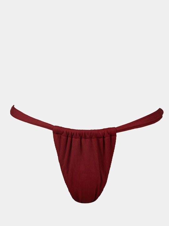Bikini-Set Triangel Knoten Burgundisch Größe M