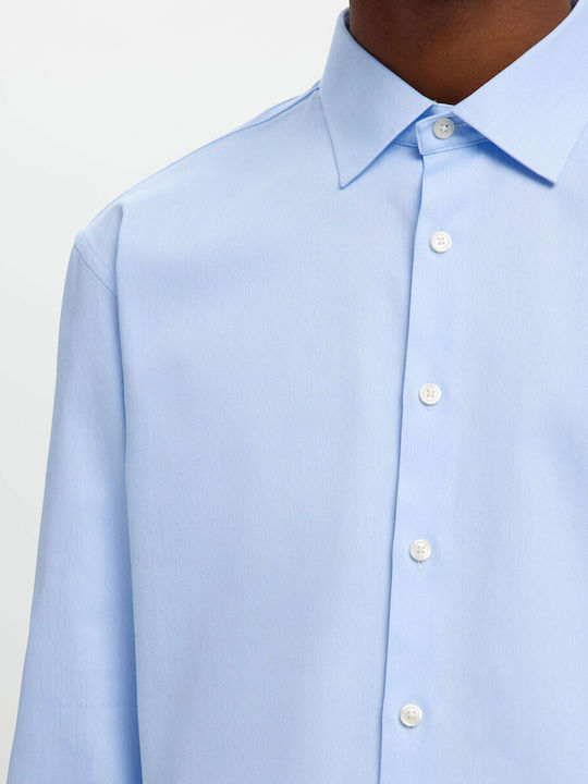 Long Sleeve Shirt in Narrow Fit Sky Blue