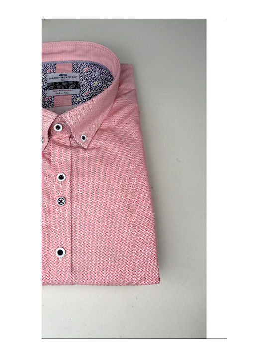 Short Sleeve Cotton Shirt Red