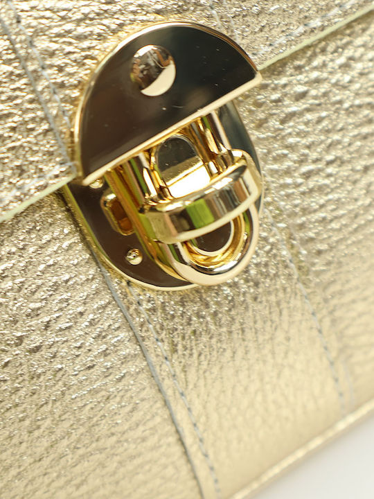 Leather Women's Shoulder Bag Gold
