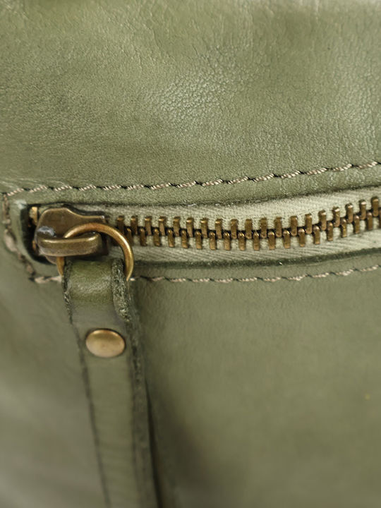 Women's Leather Shoulder Bag Olive