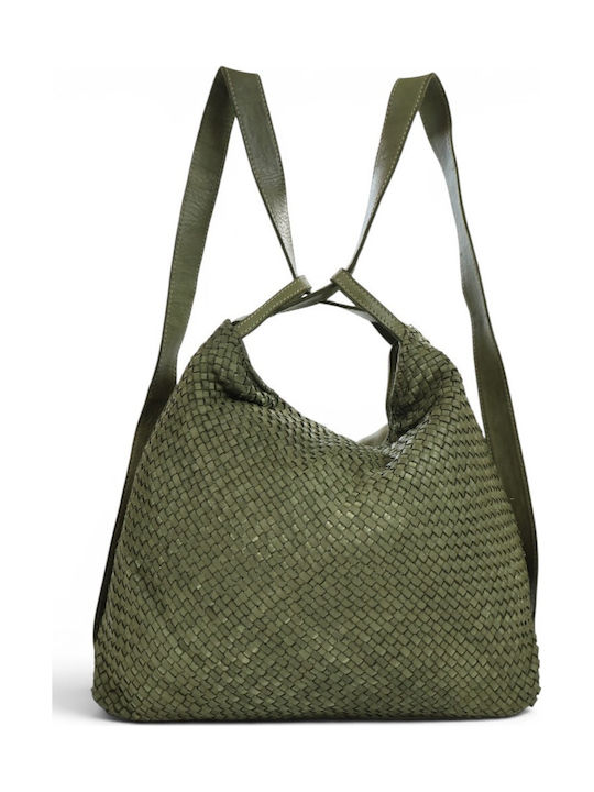 Women's Leather Shoulder Bag Olive