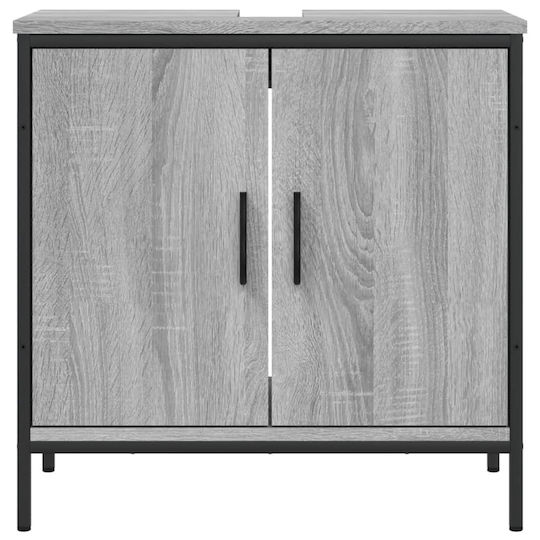 vidaXL Schrank Waschtisch ohne Waschbecken L60xB30xH60cm Gray