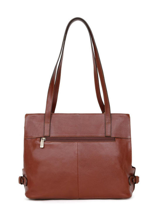 Leather Women's Satchel Bag Tabac Brown