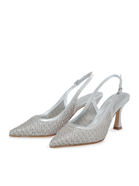 Pumps mit Hohem Absatz in Silber