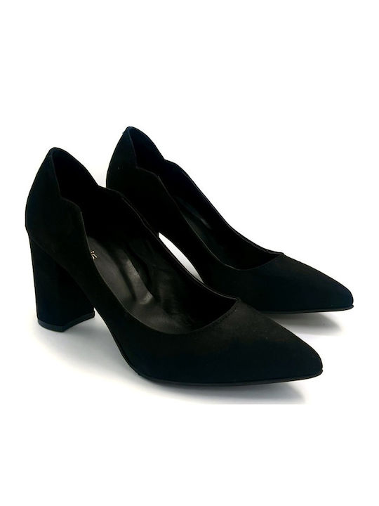 Suede Heels Black